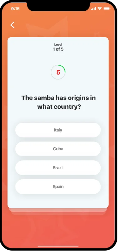 Trivia app redesign screens, second set